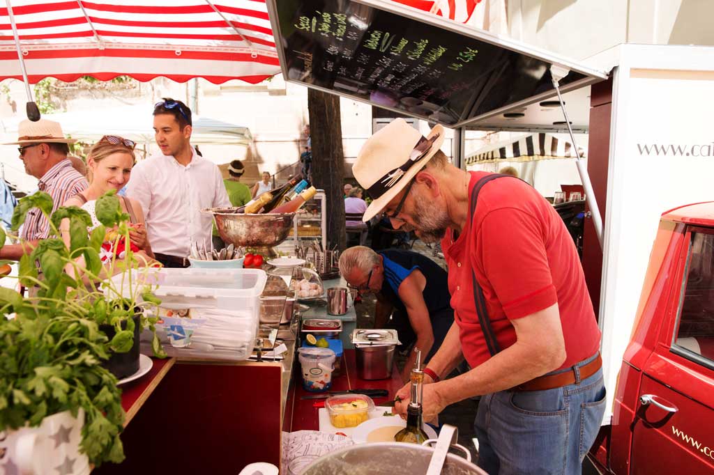 Catering am Wochenmarkt